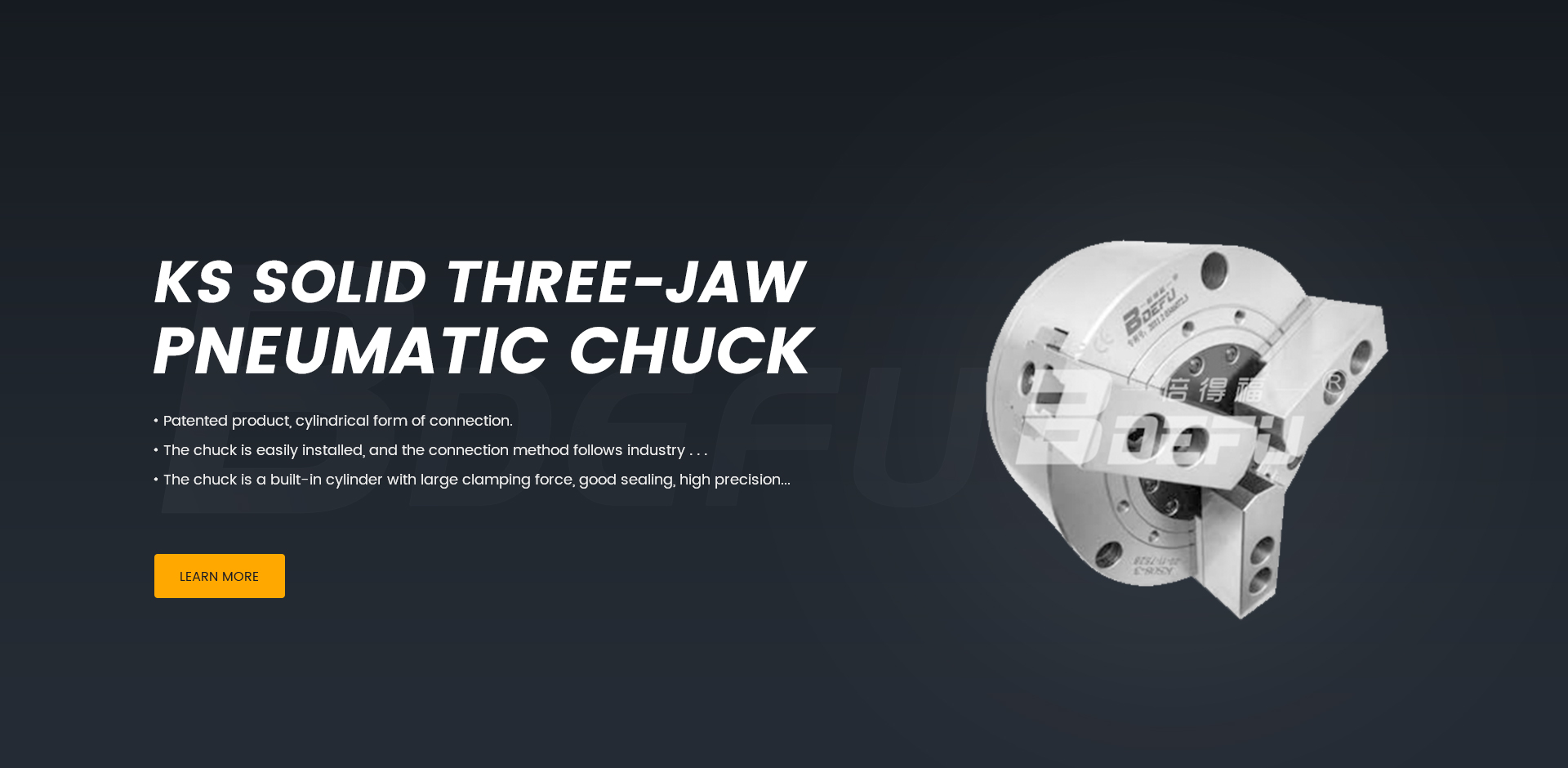 KS Solid three-jaw pneumatic chuck